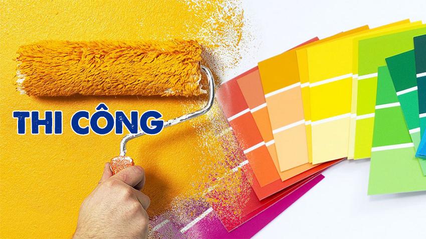 Hình ảnh minh họa: Thi công sơn ALKALI INT