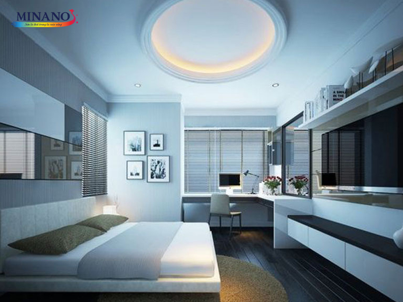 Mang lại cảm giác mới mẻ với căn phòng trần màu thiên thanh