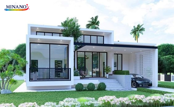 Màu sơn nhà cấp 4 đẹp cho người yêu thiên nhiên
