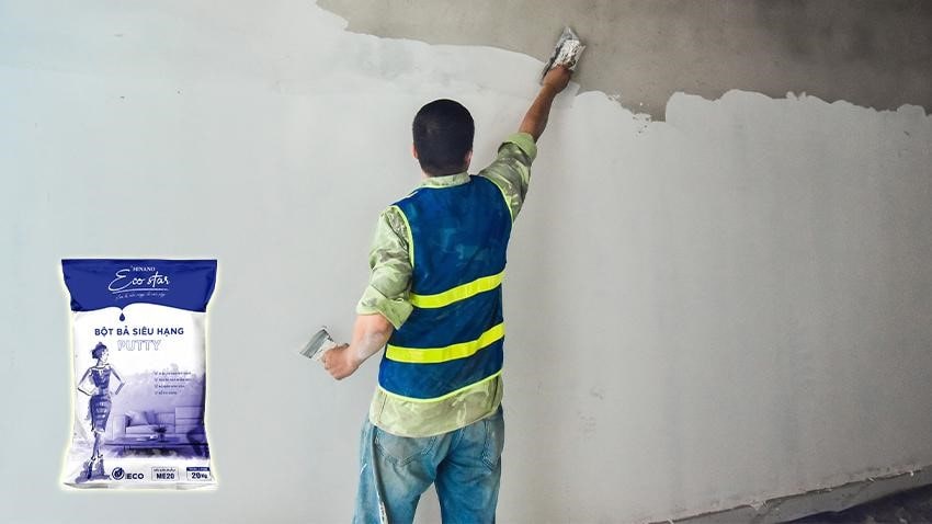 Bột bả siêu hạng Putty Eco Nano có độ dẻo dai cao