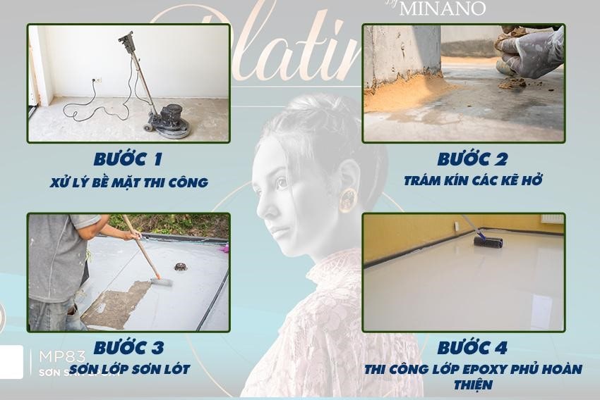 Các bước thi công sơn sàn Epoxy