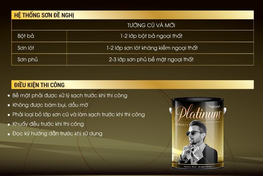 Hệ thống đề nghị cho sơn OSMIUM.EXT