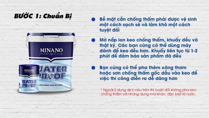 Hướng dẫn sử dụng keo chống thấm