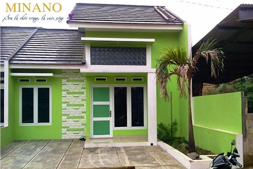 Ngoại thất sơn màu xanh nõn chuối