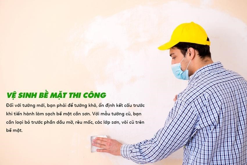 Vệ sinh bề mặt thi công