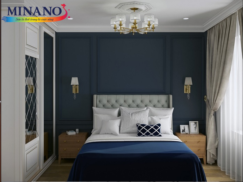 Cùng là phòng ngủ nhưng khi được sơn đen thì lại tạo được vẻ đẹp ấn tượng hơn