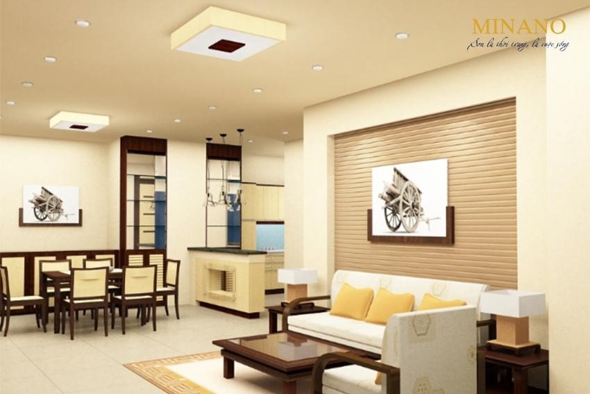 Màu sơn kết hợp cùng nội thất cho phong cách hơi hướng truyền thống