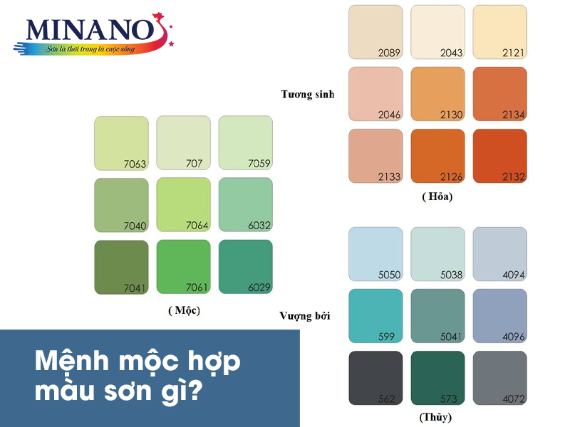 Mệnh mộc hợp màu sơn gì