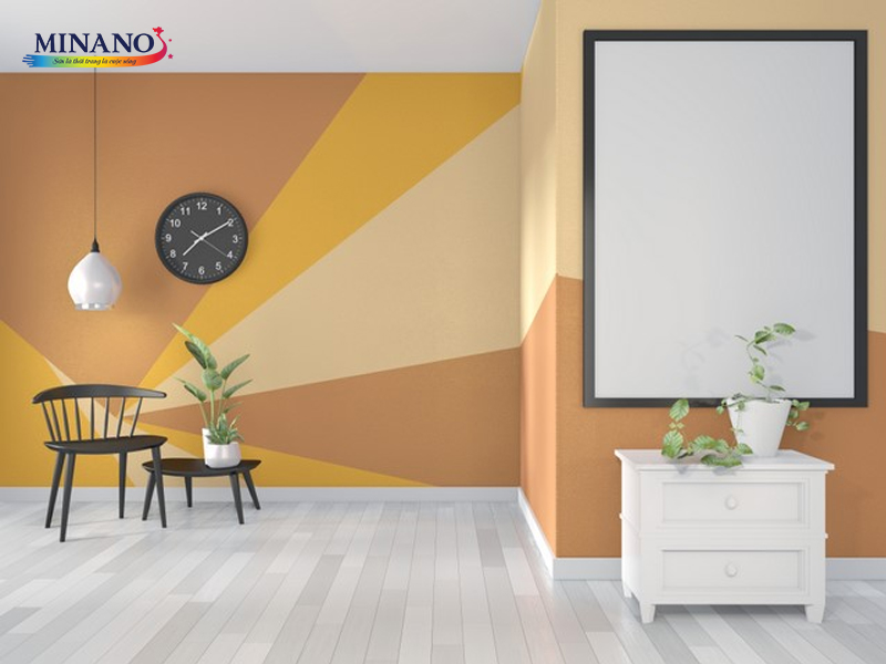 Kết hợp màu cà phê sữa với màu vàng chanh