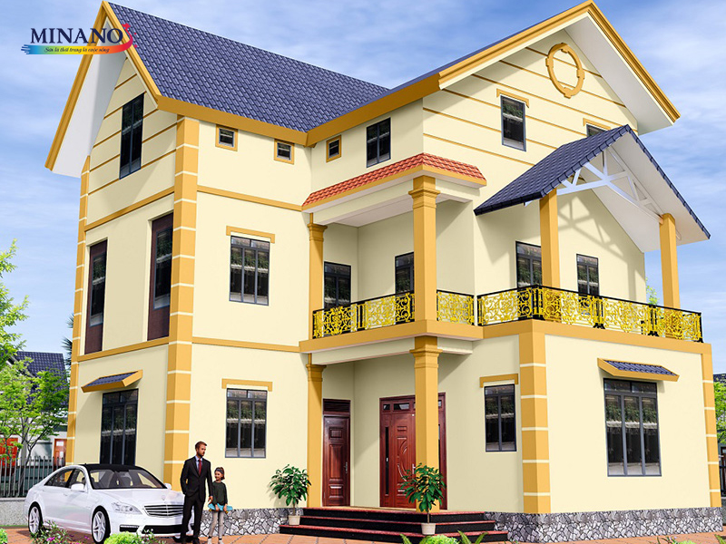 Sơn nhà màu vàng là loại sơn đang được sử dụng nhiều hiện nay