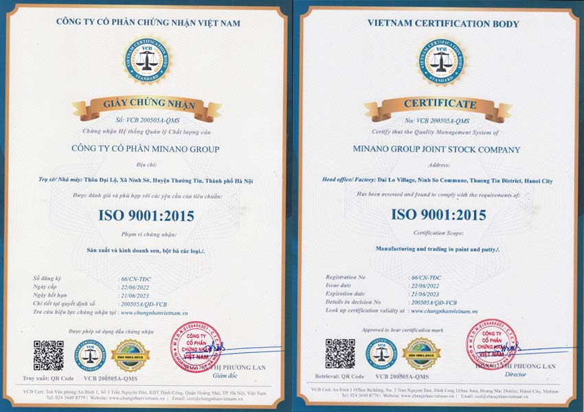 Chứng nhận sản xuất và kinh doanh