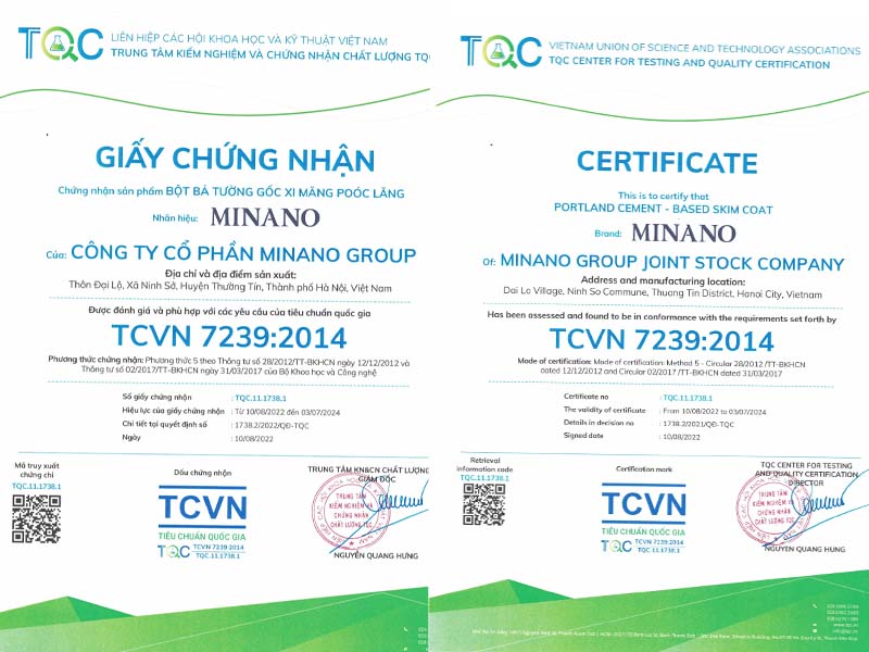 Chứng nhận TCVN