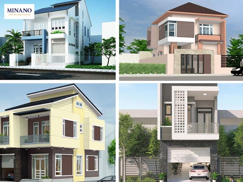 phối màu sơn mặt tiền nhà đẹp theo nguyên tắc màu 60 - 30 - 10