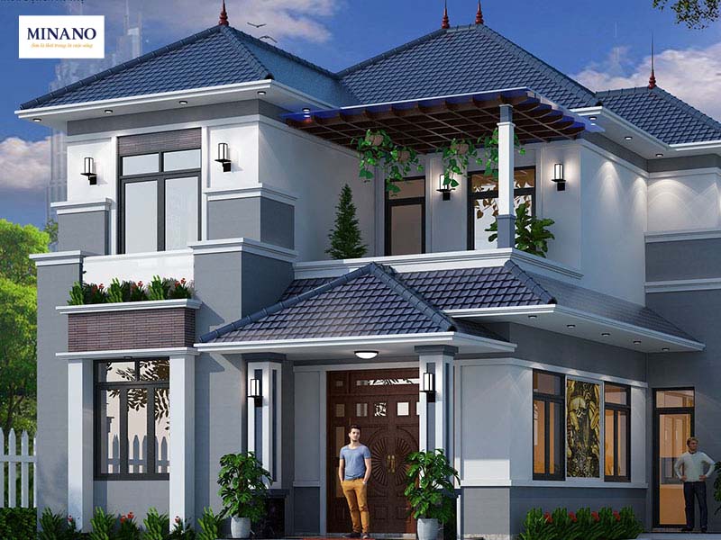 phối màu sơn mặt tiền quy tắc Liền kề