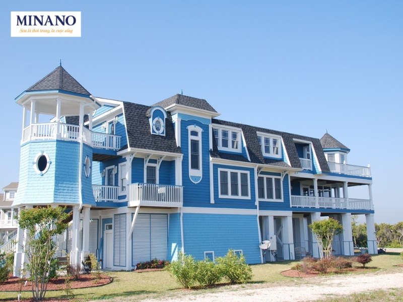 Ý nghĩa của màu xanh nước biển trong xây dựng