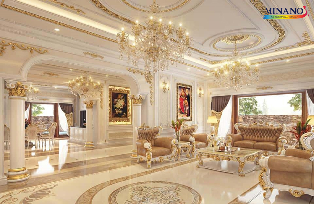 Phối màu sơn ngoại thất màu nâu nhạt, điểm nhấn là màu sắc tươi mới, tạo nên không gian sống thoải mái, thư giãn
