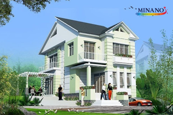 Xanh lá cây kết hợp với màu trắng tạo nên sự hài hòa