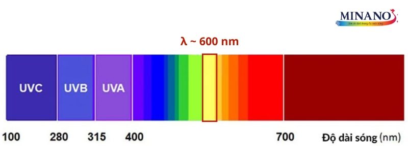 Vàng kem là màu có bước sóng λ ~ 600 nm