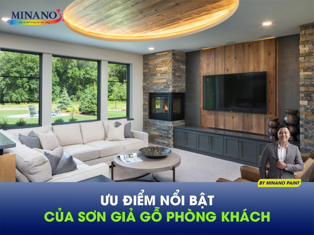 Sơn giả ỗ cho phòng khách