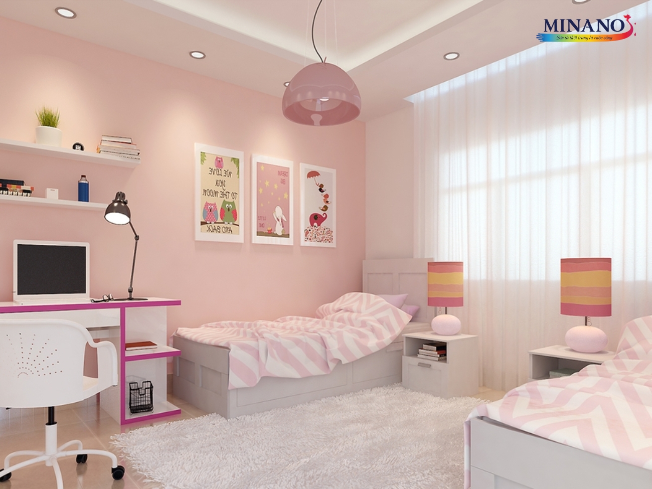 Màu hồng mang đến may mắn và tài lộc cho gia chủ