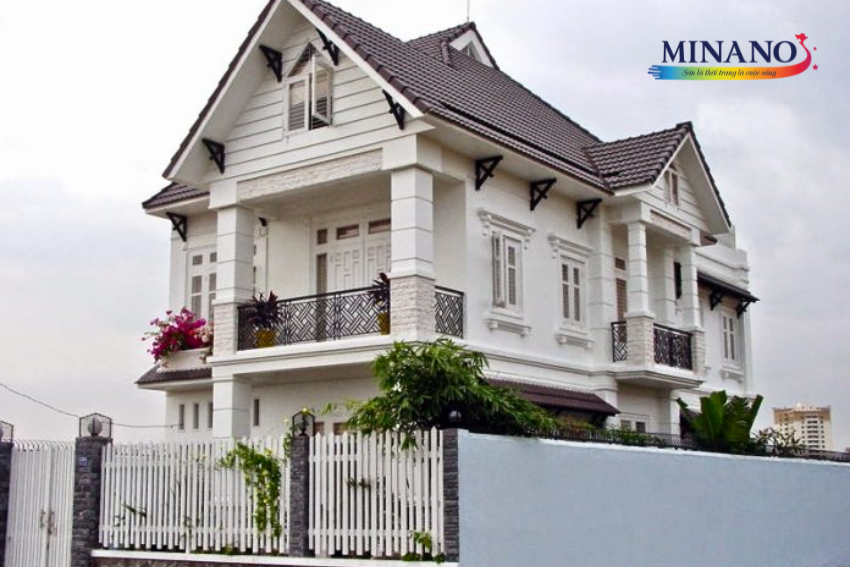 Phối màu sơn nhà vàng sữa- be