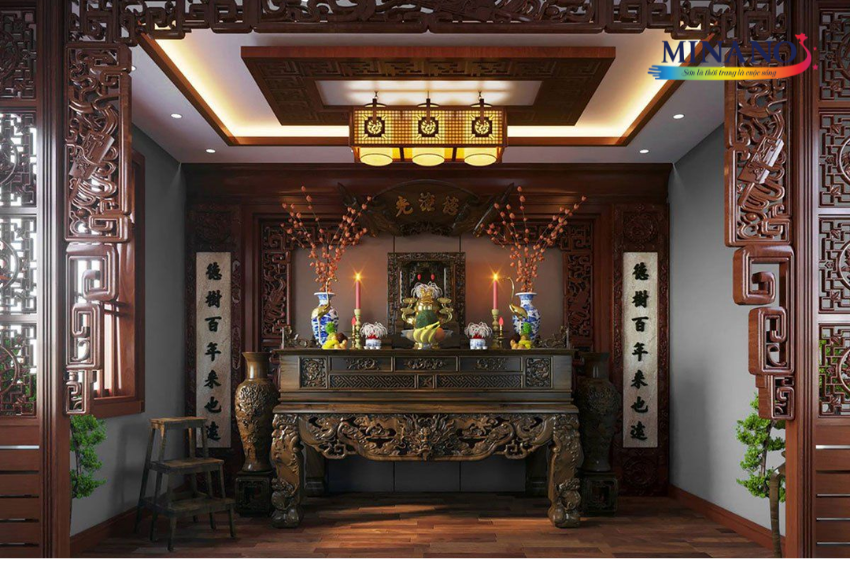 Những yếu tố cần quan tâm khi lựa chọn phòng thờ nên sơn màu gì