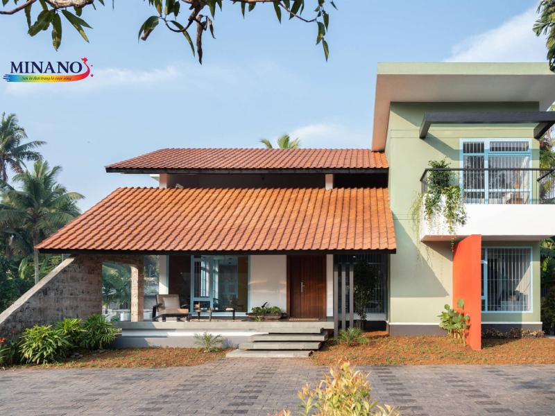 Sơn nhà ngói đỏ cho người mệnh thủy
