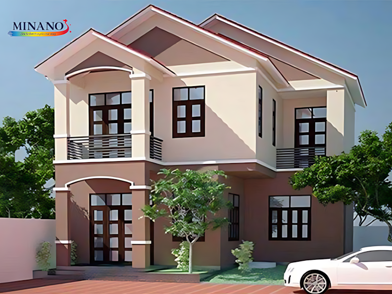 Ngôi nhà tone nâu cho người mệnh Thổ