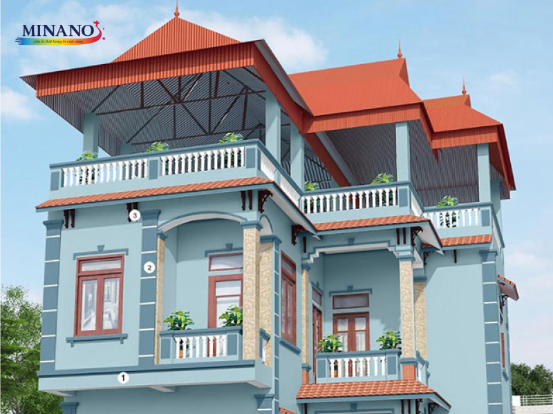 Màu sơn xanh ngọc mang đến vẻ đẹp nhẹ nhàng, sang trọng