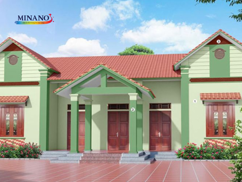 Xanh lá cũng sẽ là một màu sơn mang đến sự nhẹ nhàng cho căn nhà của bạn