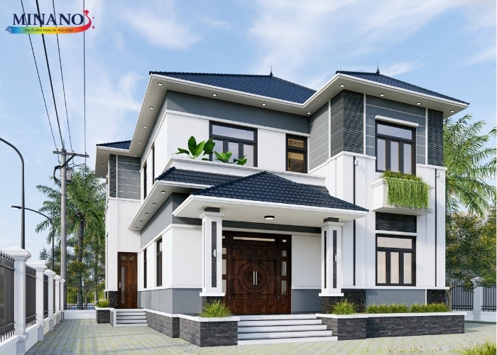 Màu sơn nhà đẹp bên ngoài cho nhà mái Thái