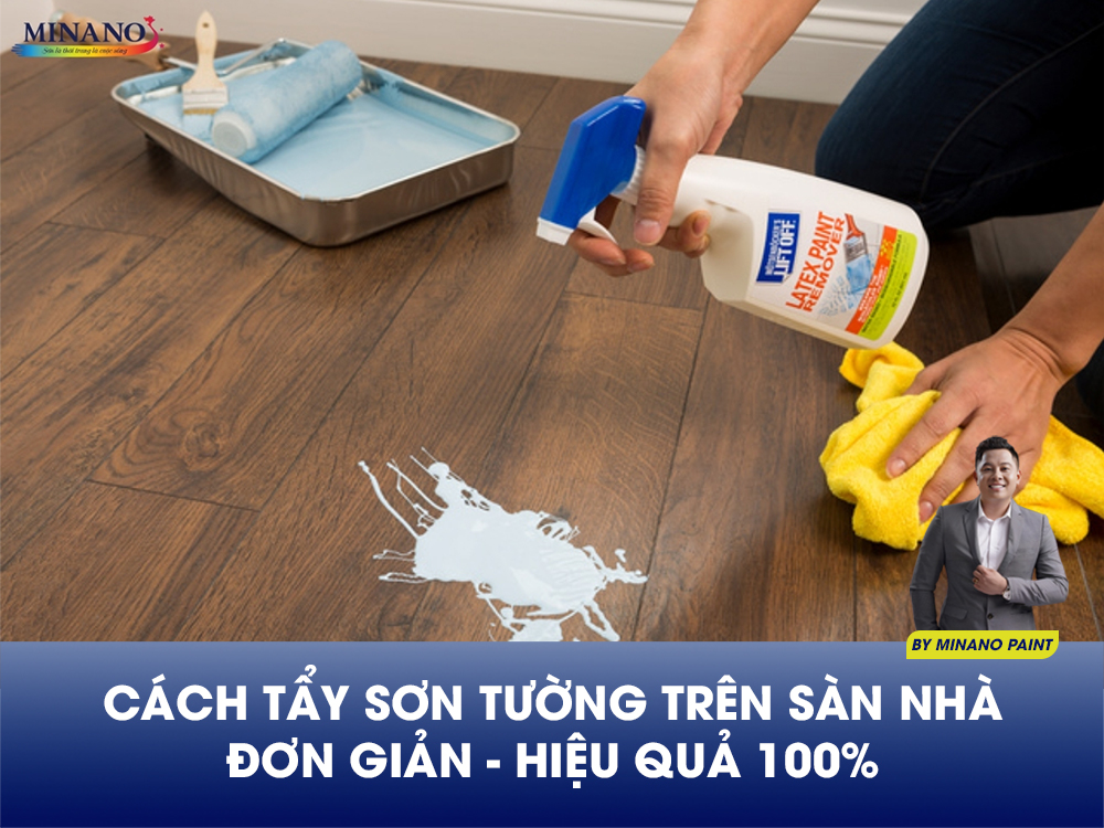tẩy sơn tường trên sàn nhà