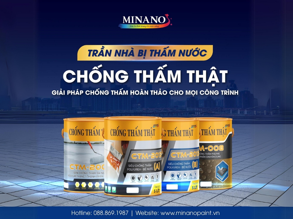 xử lý trần nhà bị nứt thấm nướ