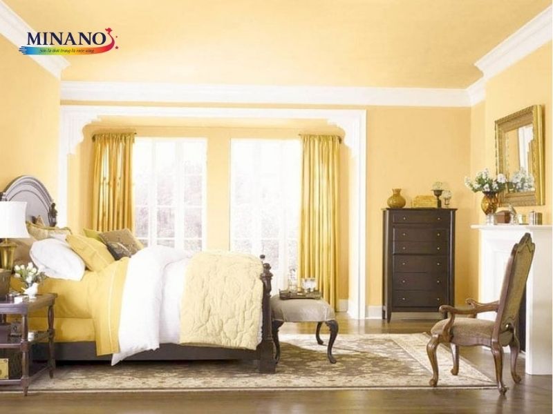 Màu vàng nhạt mang đến sự tươi trẻ cho không gian