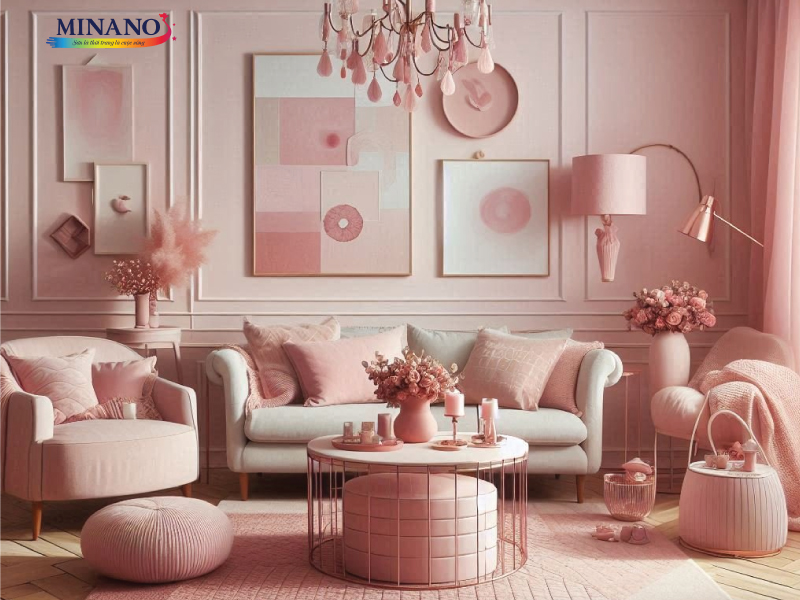 Một chút ngọt ngào với căn phòng hồng pastel