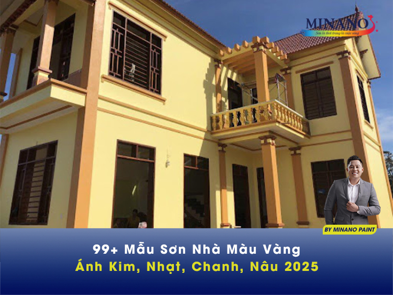 sơn nhà màu vàng nâu
